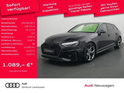Audi Audi RS 4 Avant edition 25 years B&O CARBON RAUTE HUD im Auto Abo von Null-Leasing