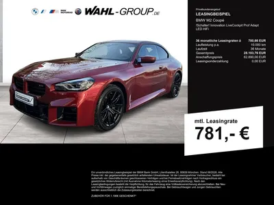 BMW BMW M2 Coupé !Schalter! Innovation LiveCockpit Prof im Leasing von Null-Leasing