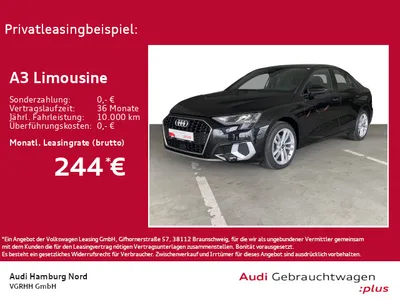 Audi AUDI A3 Limousine 35 TDI advanced S tronic Nav Kamera im Auto Abo von Null-Leasing