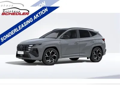 Hyundai Hyundai Tucson FL 1.6 T-GDI (160 PS) 48V 7-DCT 4WD N LINE Sitz-Paket, Assistenz-Paket, Panoramadach, Head Up, 360 G im Auto Abo von LeasingMarkt.de