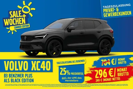 Volvo Volvo XC40 B3 Plus Black Edition 20" 360° ACC LED PANO im Leasing von Null-Leasing
