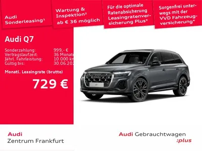 Audi Audi Q7 50 TDI S-LINE HUD+WABEN+AHK+ALLRADLENKUNG+B&O im Leasing von Null-Leasing