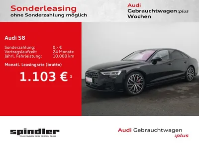 Audi Audi S8 TFSI quattro / Pano, Standh, AHK, B&O, OLED im Leasing von Null-Leasing