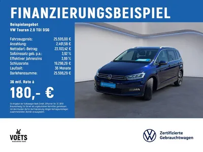 VW Volkswagen Touran 2.0 TDI DSG Highline LED+NAVI+ACC+PDC+ im Leasing von Null-Leasing