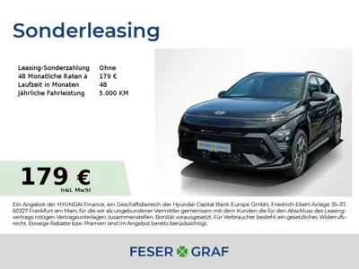 Hyundai Hyundai KONA Kona N-LINE NAVI LED SHZ LHZ CARPLAY KAMERA im Leasing von LeasingMarkt.de
