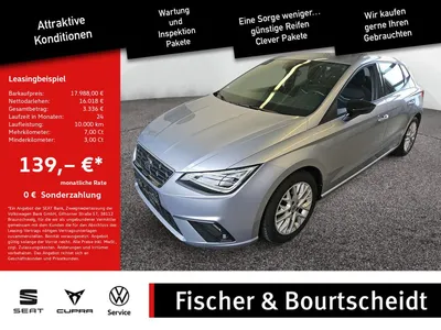 Seat Seat Ibiza 1.0 TSI FR 5,99% EFF* NAVI FACEL. LED im Leasing von Null-Leasing