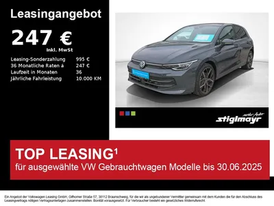 VW VW Golf VIII Style 1.5 TSI DSG KAM+SITZHG+NAVI+18ZŽ im Auto Abo von Null-Leasing
