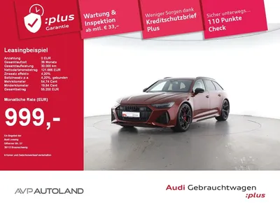 Audi Audi RS6 Avant 4.0 TFSI quattro tiptronic performance im Auto Abo von Null-Leasing