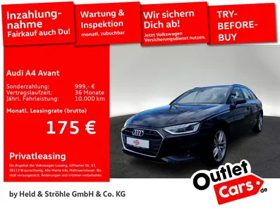 Audi Audi A4 Avant 40 TDI S tronic AHK MATRIX NAV+ PDC SHZ im Leasing von Null-Leasing