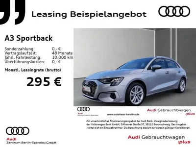 Audi Audi A3 Sportback 35 TFSI Adv. S tronic *NAV+*R-CAM* im Auto Abo von LeasingMarkt.de