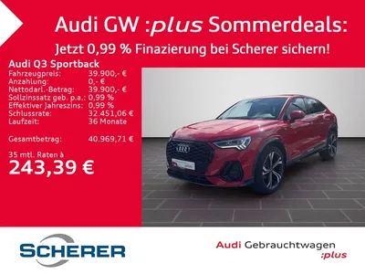Audi Audi Q3 Sportback 35 TFSI S line S tronic LED NAVI AC im Leasing von Null-Leasing