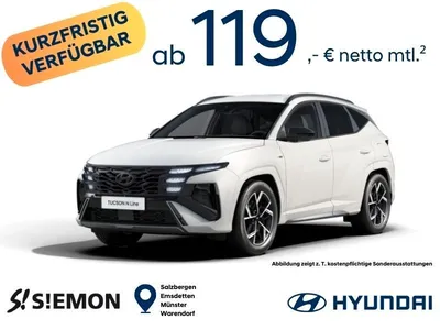 Hyundai Hyundai TUCSON N-Line 1.6 T-GDI 110 kW MY26 7-Gang-DCT im Auto Abo von Null-Leasing