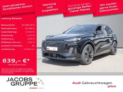 Audi Audi SQ6 e-tron All Black/HuD/Pano/AHK/360°/B+O/21Zoll im Auto Abo von LeasingMarkt.de