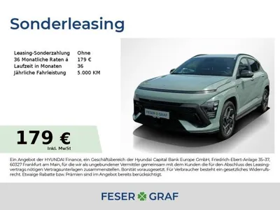 Hyundai Hyundai KONA Kona N-LINE NAVI LED SHZ LHZ CARPLAY KAMERA im Leasing von LeasingMarkt.de