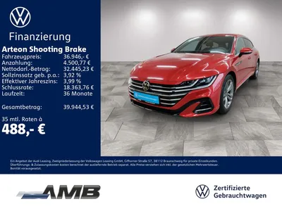 VW Volkswagen Arteon Shooting Brake R-Line 2.0 TSI IQ.L/02.30G im Leasing von Null-Leasing