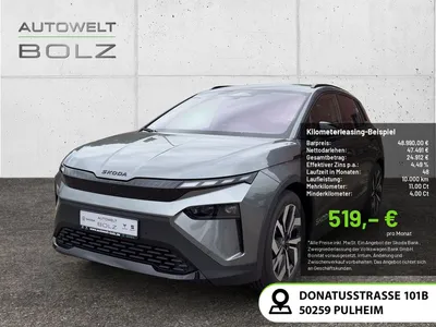 Skoda Skoda Elroq 85 Sportline ACC HUD NAVI MATRIX-LED 360° im Leasing von Null-Leasing