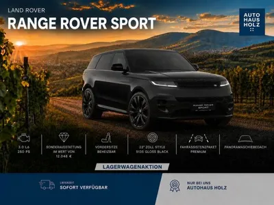 Land Rover Land Rover Range Rover Sport D250 S - 23 ZOLL GLOSS BLACK - FAHRASSISTENZ PAKET PREMIUM - PANO - SHZ im Leasing von LeasingMarkt.de