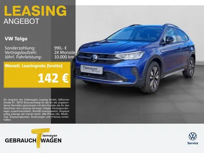 VW Volkswagen Taigo 1.0 TSI GOAL LED NAVI KAMERA LM16 im Leasing von Null-Leasing