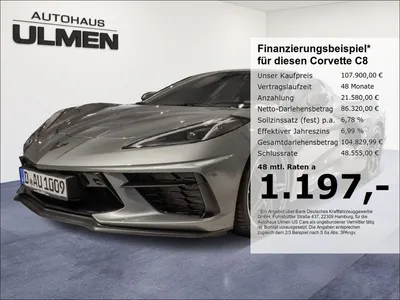 Chevrolet Corvette C8 Stingray Cabriolet 3LT Lift MR-Fahrwerk im Leasing von Null-Leasing