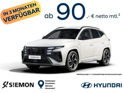 Hyundai Hyundai TUCSON N-Line 1.6 T-GDI 110 kW MY26 7-Gang-DCT im Leasing von Null-Leasing