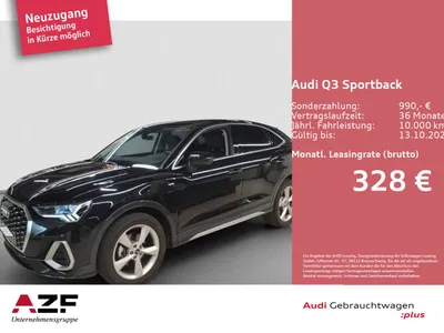 Audi AUDI Q3 Sportback 35 TFSI S tronic S-line AHK+NAVI+ACC+LED+SITZHZG. im Auto Abo von Null-Leasing