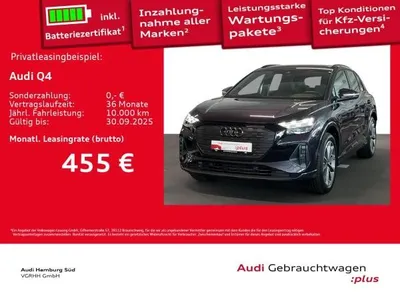 Audi Audi Q4 e-tron Q4 55 e-tron qu. 2xS LINE/W-PUMPE/MATRIX/ACC/AHK im Auto Abo von LeasingMarkt.de