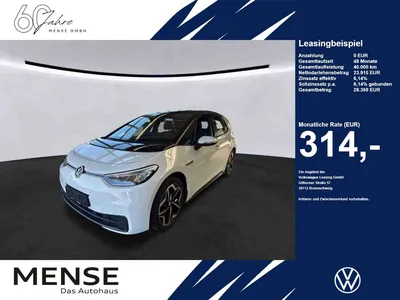 VW Volkswagen ID.3 Pro S electric CarPlay HUD ACC LED Navi PDC im Leasing von Null-Leasing