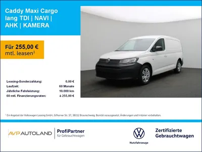 VW Volkswagen Caddy Maxi Cargo lang TDI | NAVI | AHK | KAMERA im Leasing von Null-Leasing