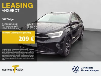 VW Volkswagen Taigo 1.0 TSI DSG STYLE MATRIX LM17 ASSIST NAVI im Auto Abo von Null-Leasing