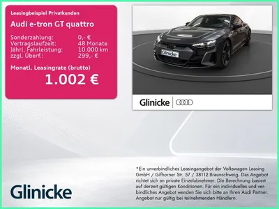 Audi Audi e-tron GT qu. Pano Matrix LM 21" Navi 360° ACC B im Leasing von Null-Leasing