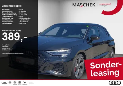 Audi Audi S3 Sportback B&O Pano VC Naviplus Black ACC Pano im Leasing von Null-Leasing