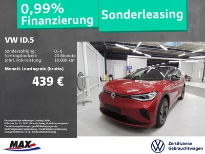 VW VW ID.5 GTX IQ.LIGHT+AHK+NAVI+PANO+AR HUD+KAMERA+WP im Auto Abo von Null-Leasing