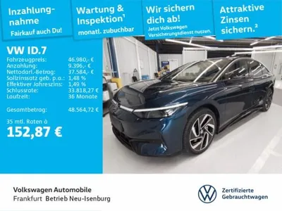 VW Volkswagen ID.7 Pro Navi IQ.Light FrontAssist ACC DAB+ im Auto Abo von LeasingMarkt.de