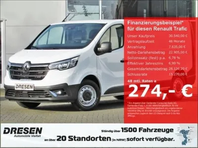 Renault Renault Trafic *Handwerkeraktion* Kasten Komfort L2H1 3,1t Blue dCi 110 PDC,Klima,GjR im Auto Abo von LeasingMarkt.de