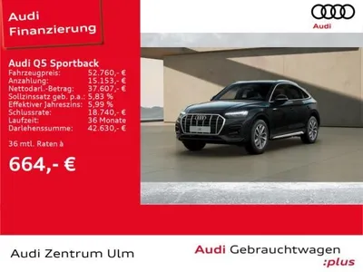 Audi Audi Q5 Sportback advanced 40 TFSI qu. S tronic MATRIX NAV+ AHK HUD im Auto Abo von LeasingMarkt.de