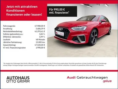 Audi Audi A4 Avant 40 TFSI quattro S line LED Navi Pano im Auto Abo von LeasingMarkt.de