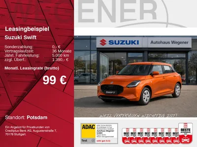 Suzuki Suzuki Swift Club Hybrid - schon ab 99,- € mtl.* im Leasing von Null-Leasing