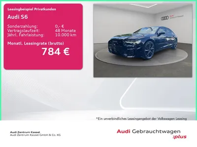 Audi Audi S6 Lim. 3.0 TDI qu Matrix B&O Pano Alcantara im Leasing von Null-Leasing