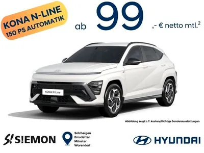 Hyundai Hyundai KONA N Line 150 PS Automatik Gewerbeaktion im Leasing von Null-Leasing