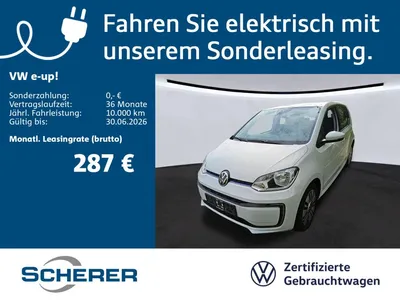 VW Volkswagen e-up! Style "Plus" 61 kW 32,3 kWh RFK*SHZ*EPH uv im Leasing von Null-Leasing