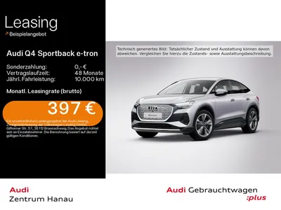 Audi Audi Q4 Sportback e-tron 45 S-LINE*NAVI-PLUS*MATRIX*K im Auto Abo von Null-Leasing