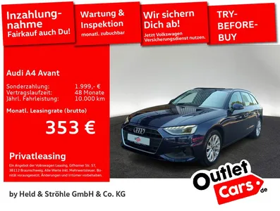 Audi Audi A4 Avant 40 TDI qu ACC AHK LED NAVI STHZ SHZ im Leasing von Null-Leasing