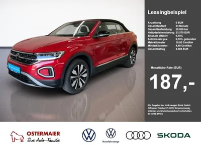 VW Volkswagen T-Roc Cabriolet GOAL 1.0TSI ACC.KAMERA.NAVI+VC.LED.APP-C.LKRD-HZG.SHZ im Leasing von LeasingMarkt.de