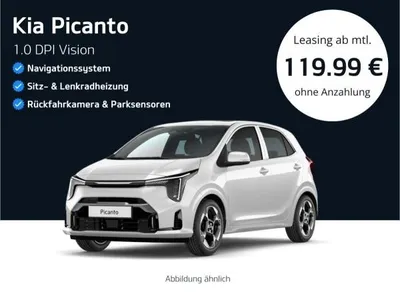 Kia Kia Picanto 1.0 DPI Vision 🌟NAVI🌟Sitz- & Lenkradheizung im Auto Abo von LeasingTime