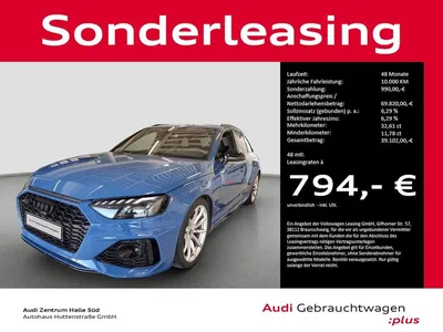 Audi Audi RS4 Avant qu MATRIX PANO B&O RS-AGA AHK im Leasing von Null-Leasing