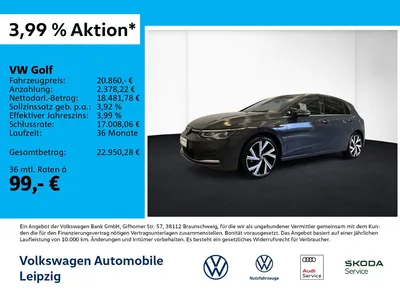 VW Volkswagen Golf VIII 2.0 TDI Style *DSG*ACC*PDC*Navi*RFK im Leasing von Null-Leasing