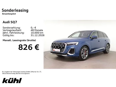 Audi Audi SQ7 4.0 TFSI Q Tip. Matrix/Luft/ACC/Standhzg./Ka im Leasing von Null-Leasing