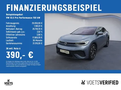 VW Volkswagen ID.5 Pro Performance 150 kW AHK+RearView+HuD+SHZ im Leasing von Null-Leasing