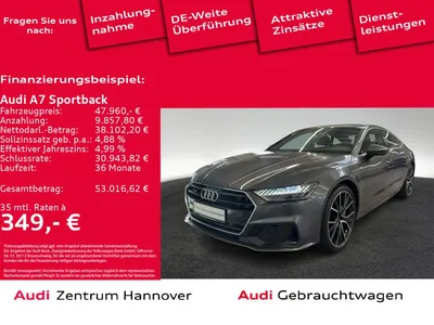 Audi Audi A7 Sportback 55 TFSI quattro HD Matrix AHK Memor im Auto Abo von Null-Leasing