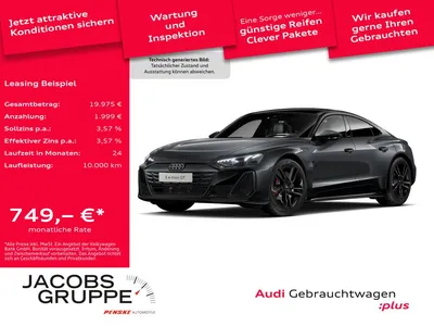 Audi Audi e-tron GT S qu. Black/Facelift/S-Sitze/Pano/Lase im Leasing von Null-Leasing